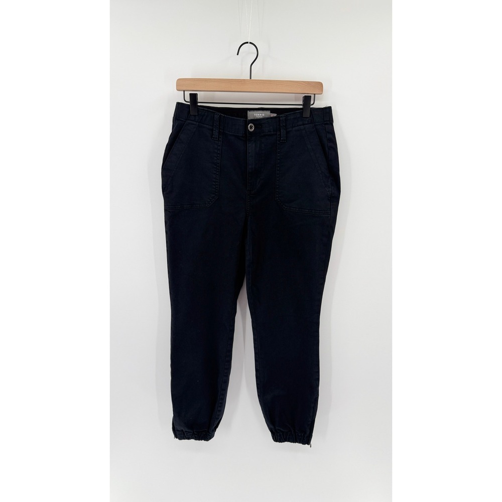 Torrid Size 10R Black Jogger Pants Utility Cargo Casual Gorpcore Streetwear